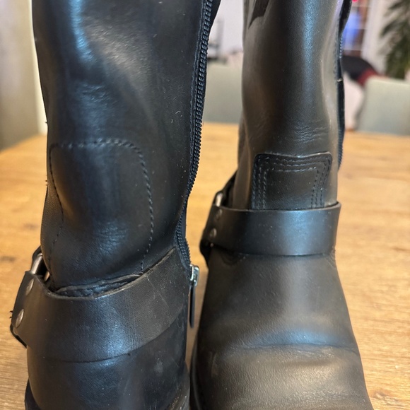 Harley-Davidson Women's El Paso Leather Harness Boots Size 7 Dark Brown/Black - Picture 3 of 11